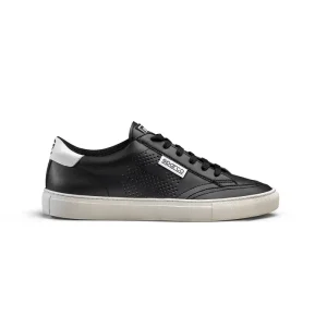 Sparco Scarpa S-Time Sneaker Casual in Ecopelle Nero Bianco Uomo
