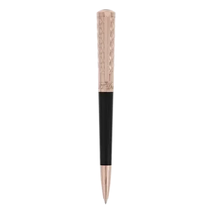 S.t.dupont biro penna sfera Liberté Laccata Rose Gold PVD nero - 465601