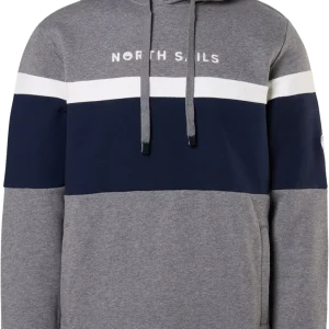 North Sails Felpa manica lunga Hoodie cappuccio full zip 691263 grigio scuro 0928