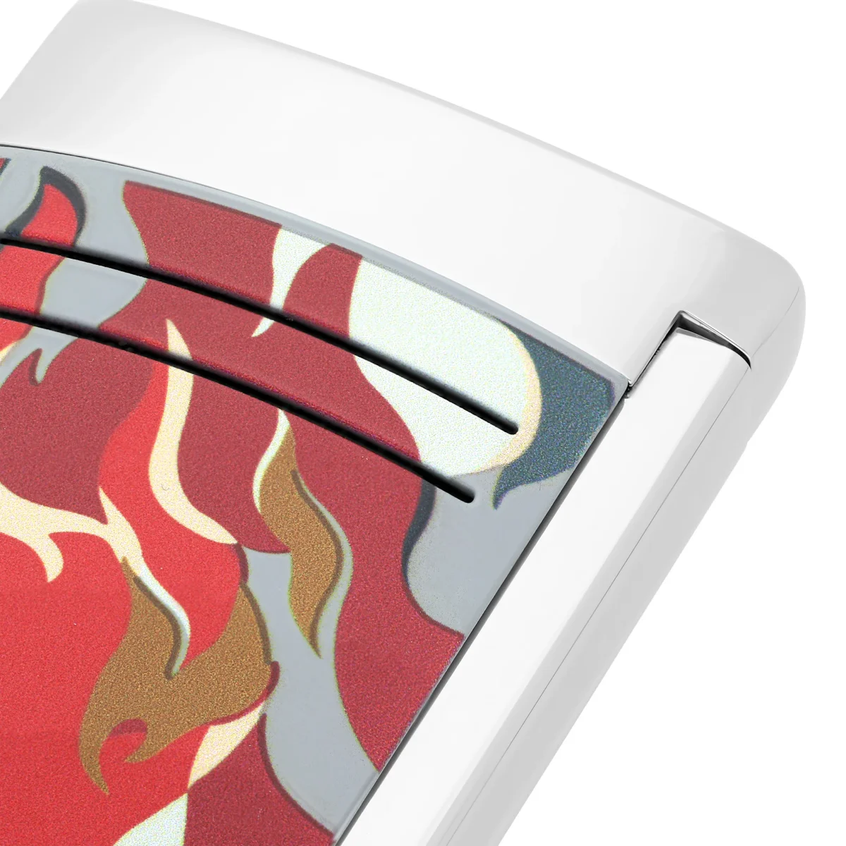 S.t.dupont Accendino Maxijet Fiamma Potente Antivento Ricaricabile Camo rosso 020151 - immagine 3