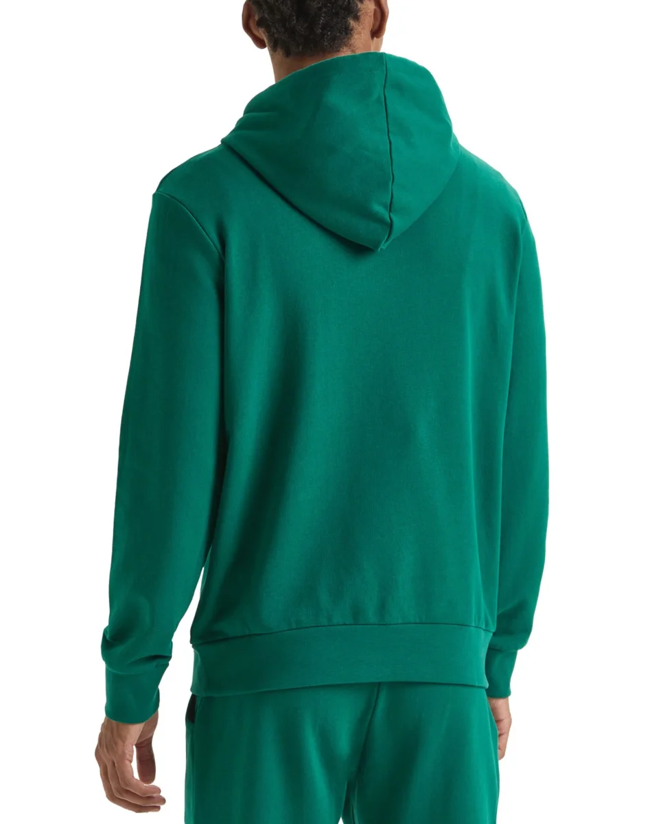 Diadora Felpa con Cappuccio Logo Big Cotone Verde 180663 - immagine 4