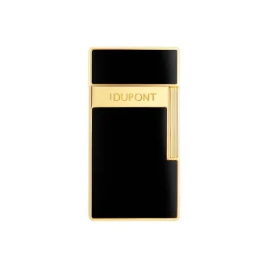 S.t.dupont accendino uomo donna LI BIGGY laccato nero oro finitura lucida 025222