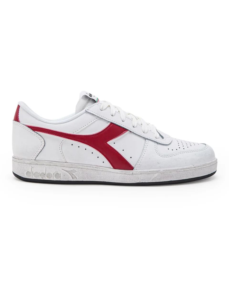Diadora Sneakers Magic Basket Low Icona Pelle/Tessuto Rosso