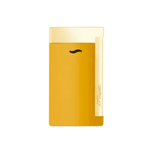 S.t.dupont accendino gas uomo donna Slim 7 Fluo nero giallo 027775