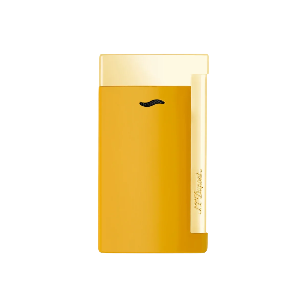 S.t.dupont accendino gas uomo donna Slim 7 Fluo nero giallo 027775