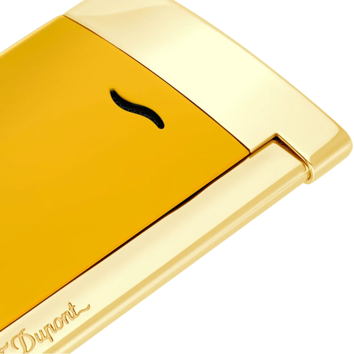 S.t.dupont accendino gas uomo donna Slim 7 Fluo nero giallo 027775 - immagine 3