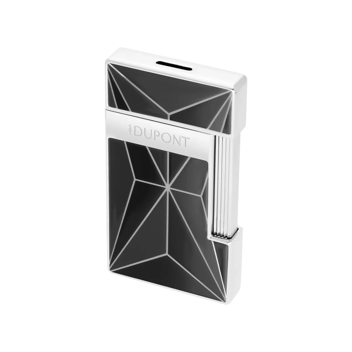 S.t.dupont accendino a gas Slim Sottile E Leggero Slimmy laccato fire x nero 028277 - immagine 5