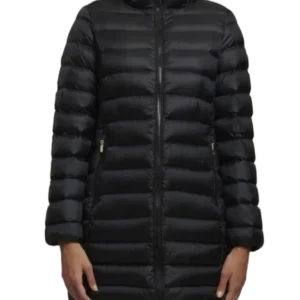 Ciesse Piumini Tyrin Piumino Parka Giaccone Lungo Con Cappuccio Impermeabile Nero Donna