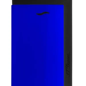 S.t.dupont accendino gas uomo donna Slim 7 Fluo blu nero 027771