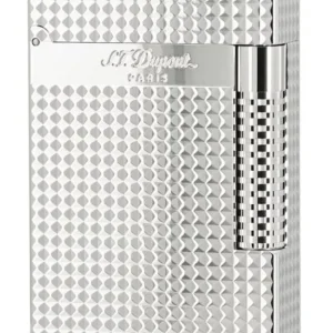 S.t.dupont accendino Le Grand Cling Fiamma Potente Antivento Ricaricabile Argento c23011