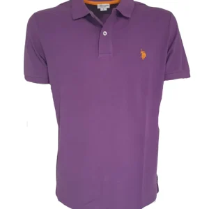 U.S. Polo Assn. T-Shirt Logo Fronte e Retro Cotone Viola