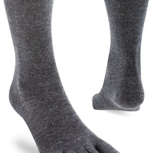 Injinji calze 5 dita da corsa Liner Crew Wool 060670 lana merino ardesia