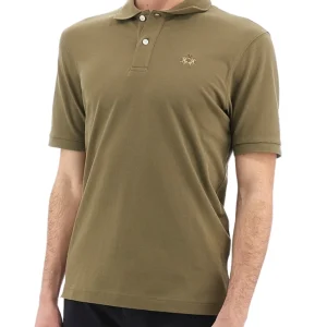 La Martina Maglia Eduardo Maniche Corte Slim Fit Verde Uomo