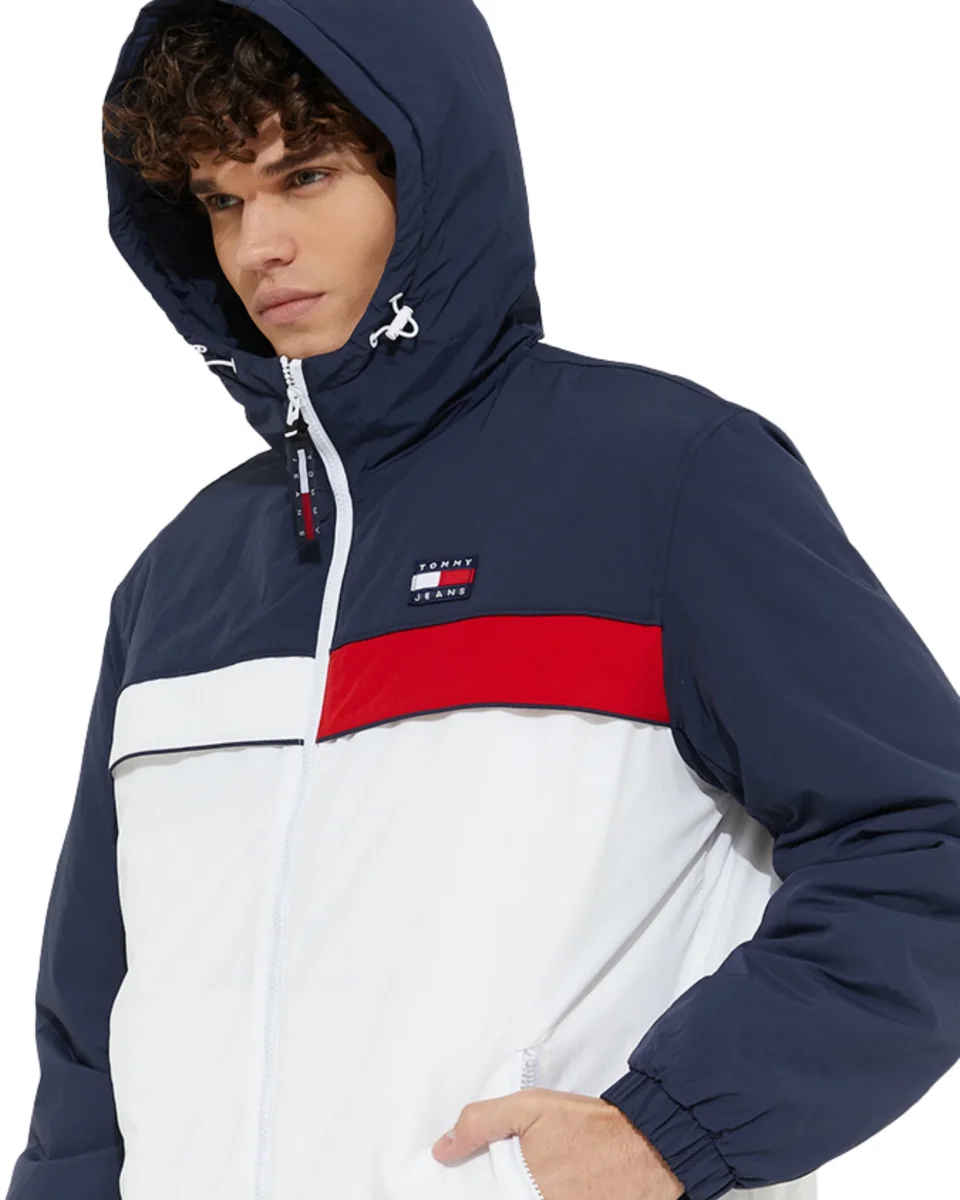 Tommy Jeans Giubbotto a Vento Chicago Imbottito Multicolore - immagine 3