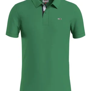 Tommy Jeans Polo Logo Fronte Cotone Verde
