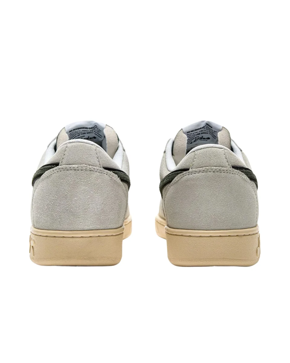 Diadora Sneakers Magic Basket Low Suede Leather Bianco - immagine 5