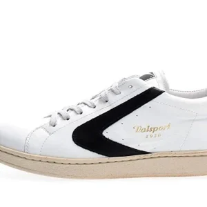 Valsport Sneaker Tournament Tomaia in Pelle Bianco Nero Uomo