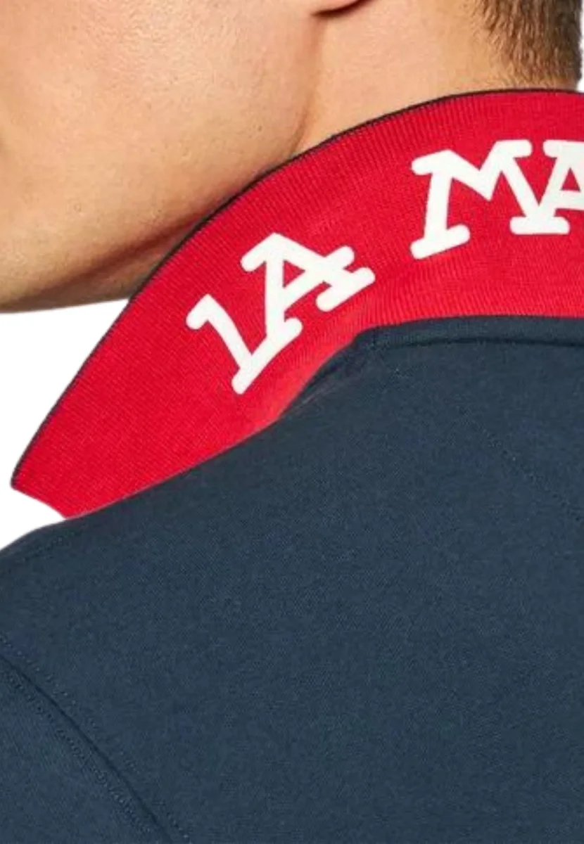 La Martina Polo Maniche Corte Cotone Blu - immagine 4