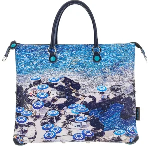 Gabs New York Shopper Tote Bauletto Zaino Trasformabile Blu Donna
