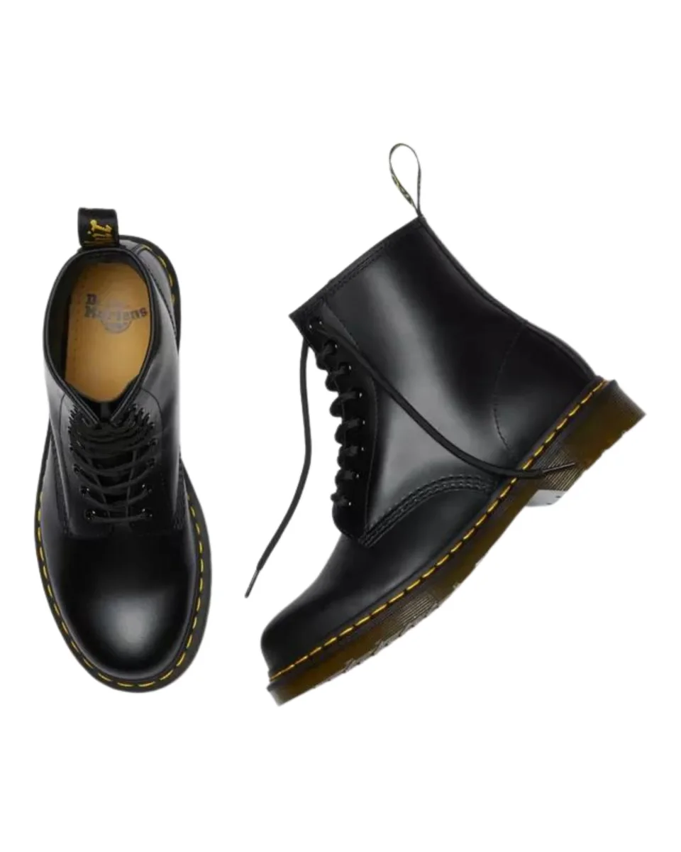 Dr. Martens Stivaletti 1460 Black Smooth in Pelle Nero Unisex - immagine 9