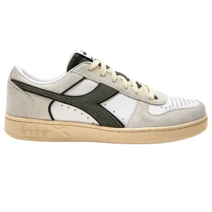 Diadora Sneakers Magic Basket Low Suede Leather Bianco