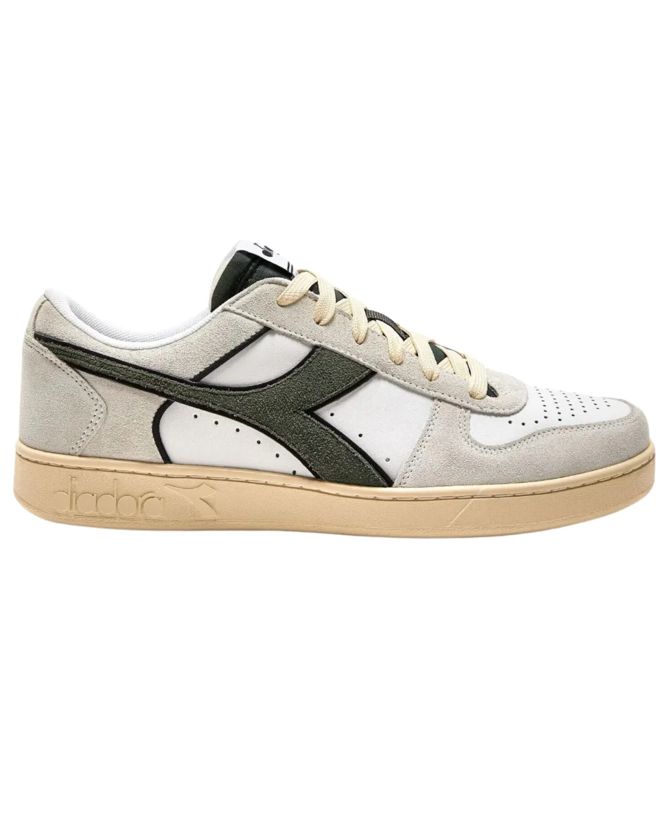 Diadora Sneakers Magic Basket Low Suede Leather Bianco