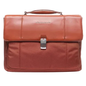 Piquadro Porta Documenti 24ore Con Patta E Tracolla Arancione Uomo