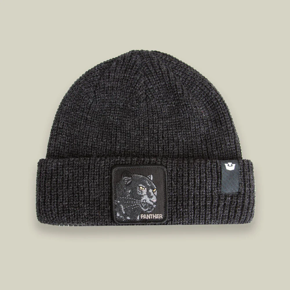 Goorin Bros. Cuffia Beanie 'The Black Panther' in Misto Acrilico Nero Unisex - immagine 3