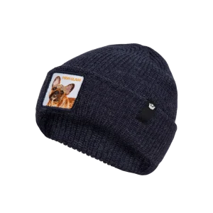 Goorin Bros. Cuffia Beanie 'High Class Dog' in Misto Acrilico Blu Galattico Unisex