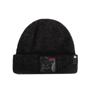 Goorin Bros. Cuffia Beanie 'Misfit Cat' in Misto Acrilico Nero Unisex