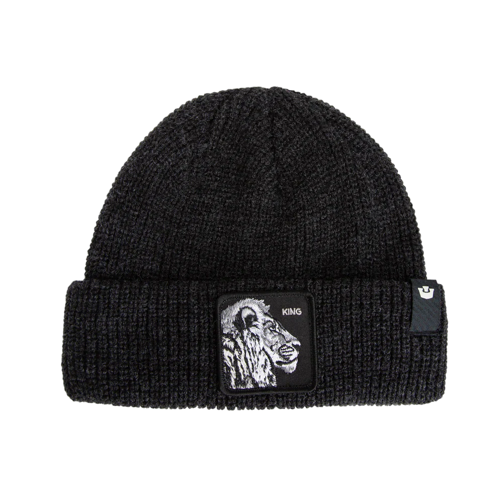 Goorin Bros. Cuffia Beanie 'The White Lion' in Misto Acrilico Nero Unisex - immagine 3