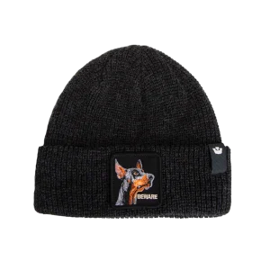 Goorin Bros. Cuffia Beanie 'Beware' Doberman in Misto Acrilico Nero Unisex