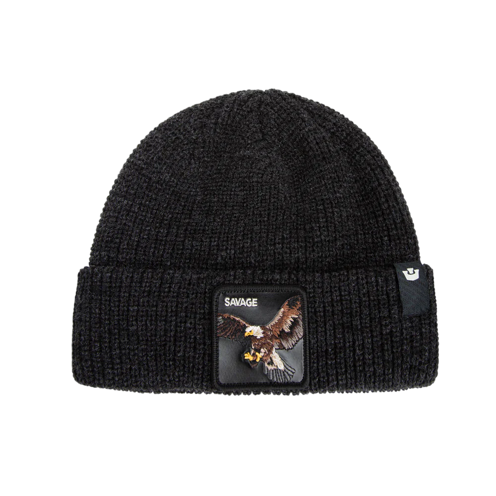 Goorin Bros. Cuffia Beanie 'Savage Eagle' in Misto Acrilico Nero Unisex - immagine 3
