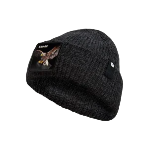 Goorin Bros. Cuffia Beanie 'Savage Eagle' in Misto Acrilico Nero Unisex