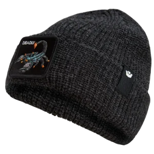 Goorin Bros. Cuffia Beanie 'Deadly Scorpion' in Misto Acrilico Nero Unisex