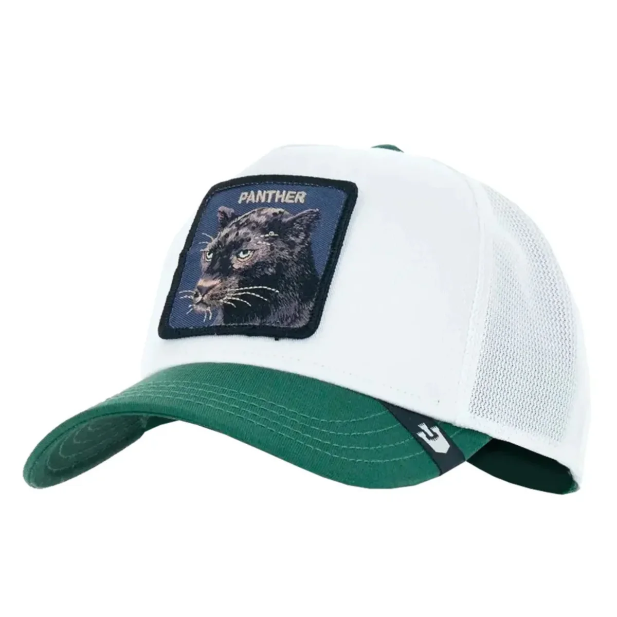 Goorin Bros. Trucker Cap Cappellino Animal Farm 'v2 Panther' Bianco Verde Unisex