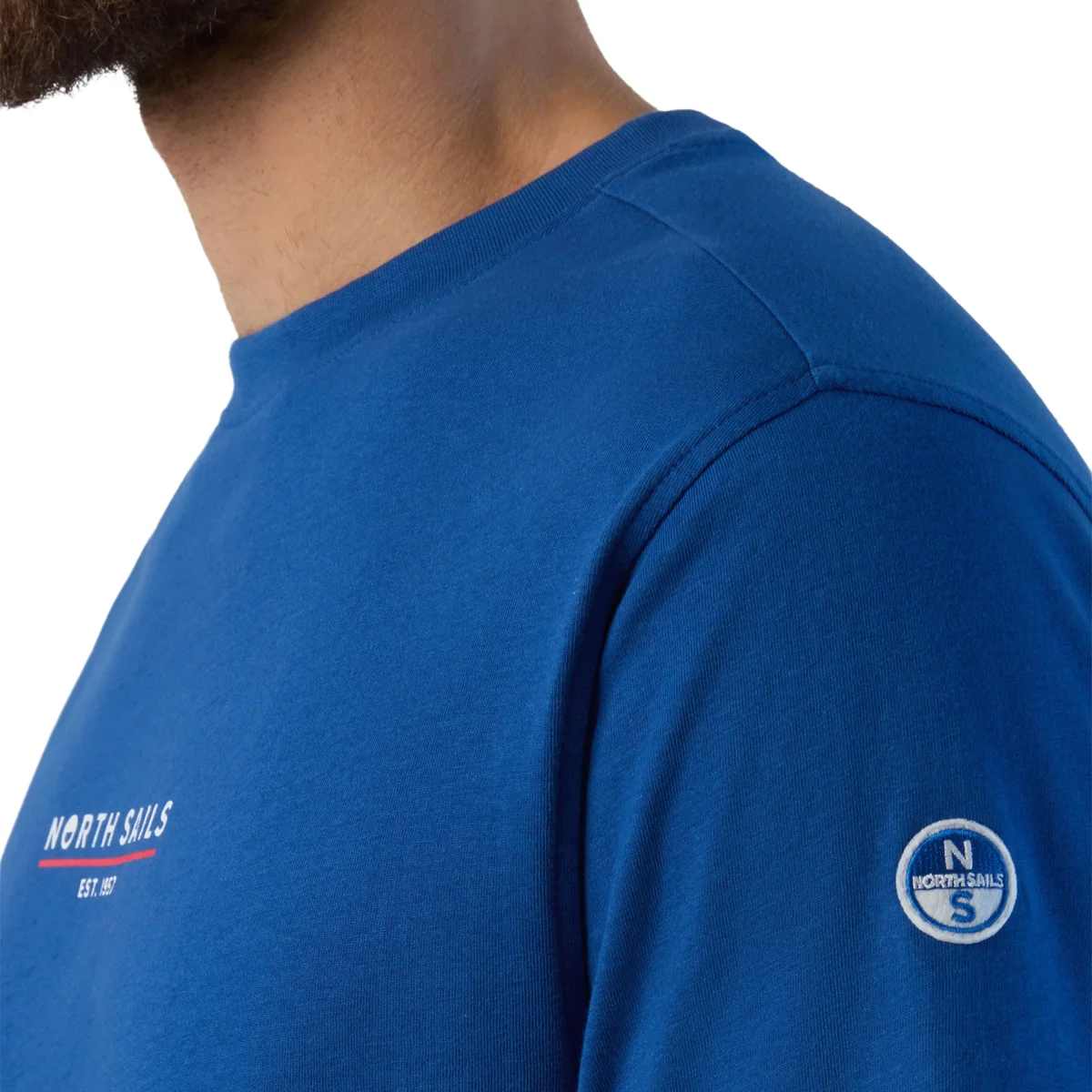 North Sails T-shirt maglia maglietta 692974 Comfort Fit 0831 Doppio Logo - immagine 5