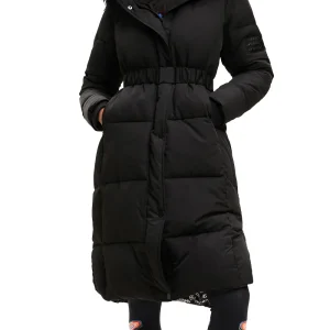 Desigual Padded Noruega Long Overcoat Nero Donna