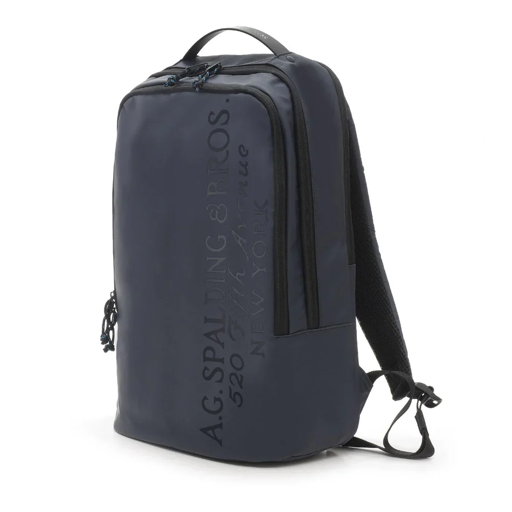 A.G. Spalding&Bros. Zaino Round Viaggio In Nylon Gommato Blu con Tasca porta pc laptop - immagine 4