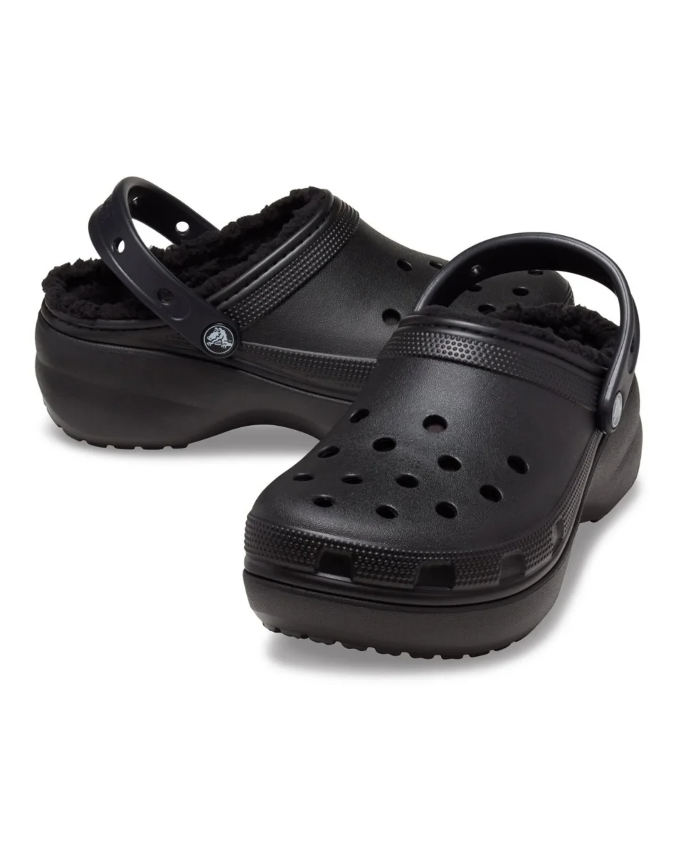 Crocs Classic Platform Lined Clog Nero TPE - immagine 4
