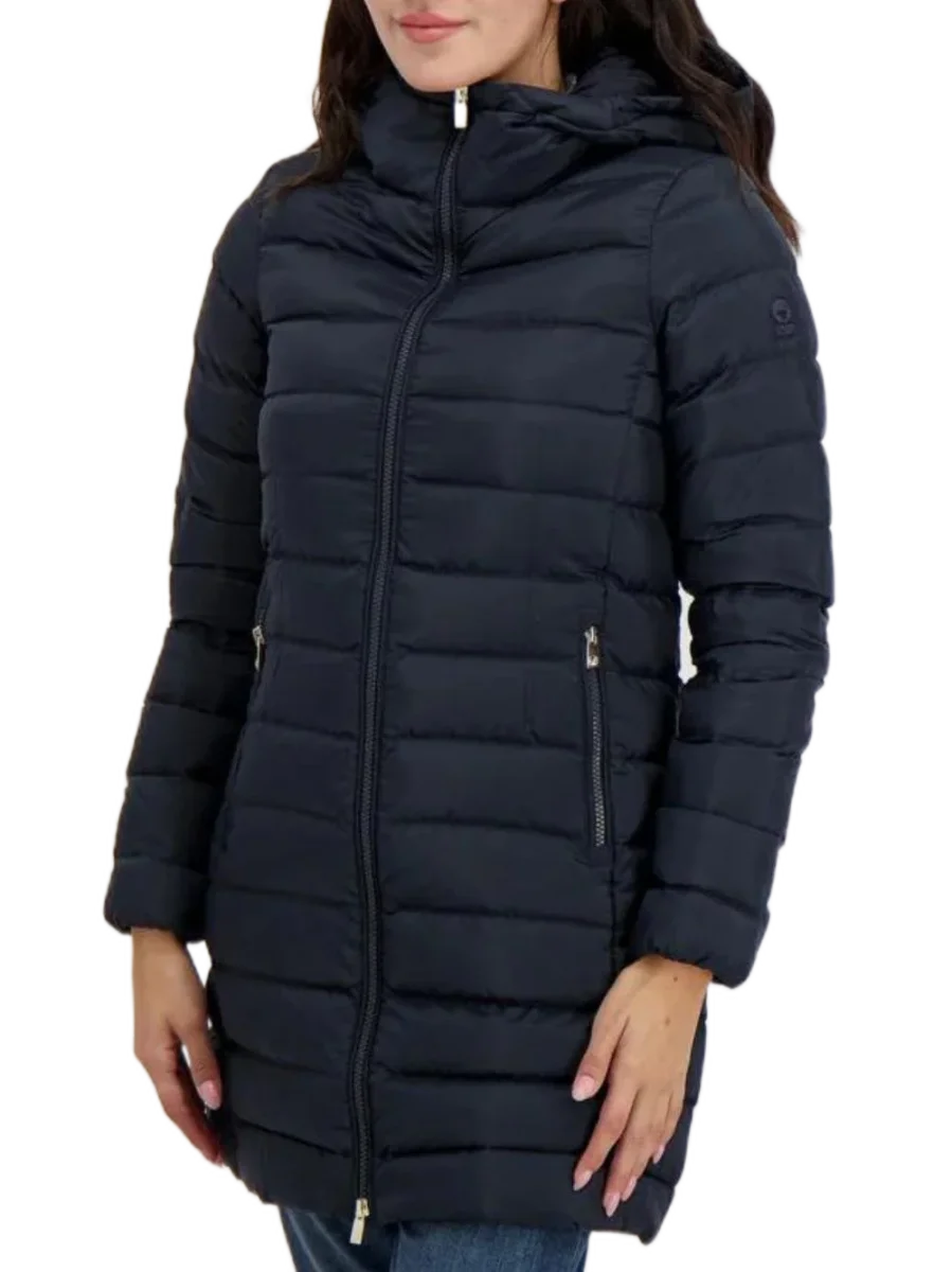 Ciesse Piumini Nikak Piumino Parka Giaccone Lungo Con Cappuccio Slim Fit Blu Donna - immagine 5