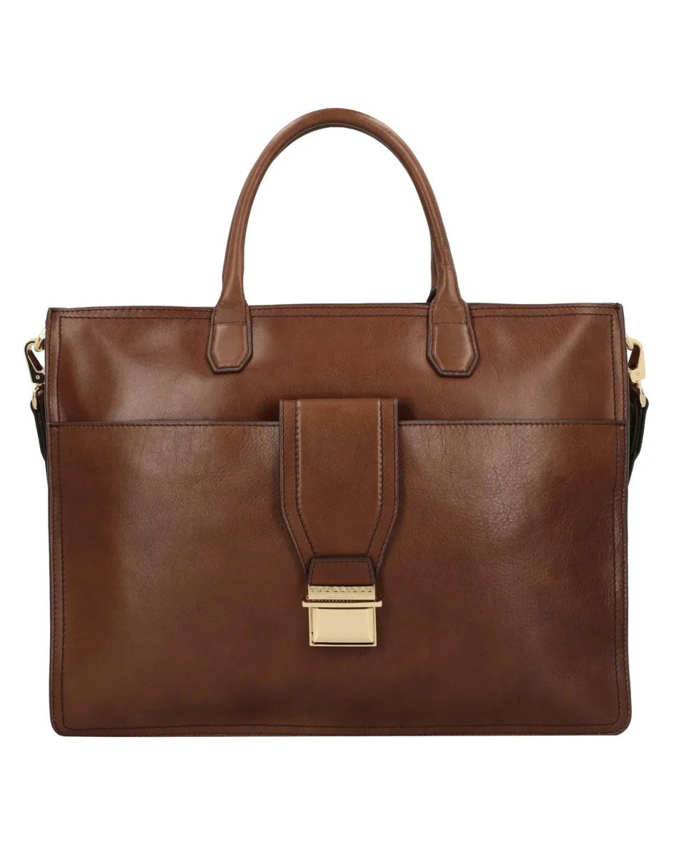 The Bridge Messenger Da Lavoro In Pelle A Due Manici Marrone Unisex