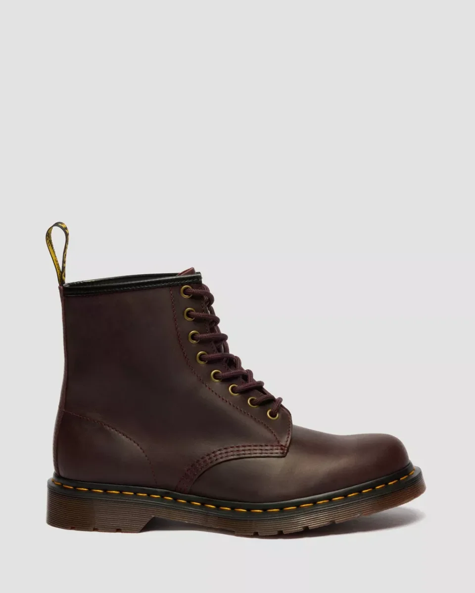 Dr. Martens Stivali 1460 Cherry Red Crazy Horse Rosso Scuro Unisex - immagine 6
