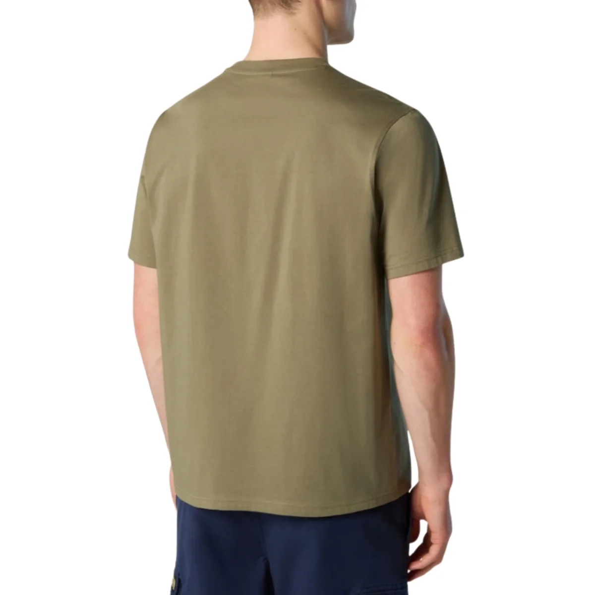 North Sails T-shirt maglia maglietta logo bollo Cotone Verde Militare 692970 0421 - immagine 4