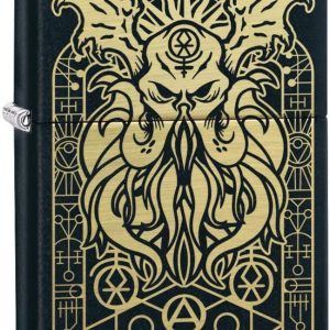 Zippo Antivento Ricaricabile Made In Usa Nero Monster Design