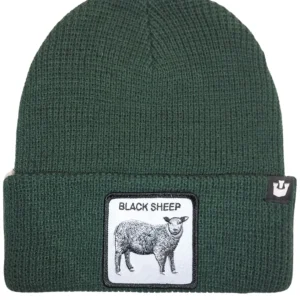 Goorin Bros. Cappello Beanie Hat Cuffia Con Patch Frontale E Logo Su Lato Verde Unisex