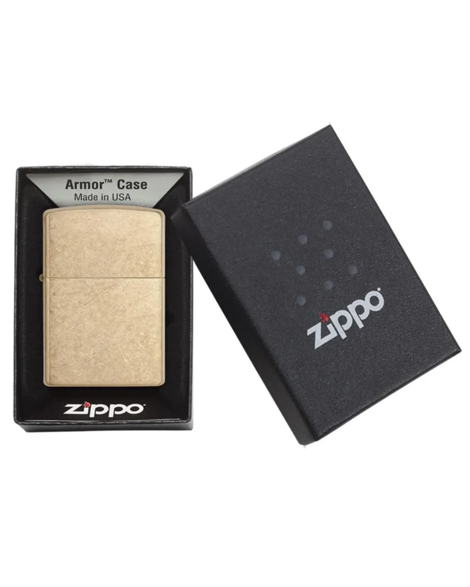 Zippo accendino Antivento, Ricaricabile Oro Armor 28496 - immagine 6