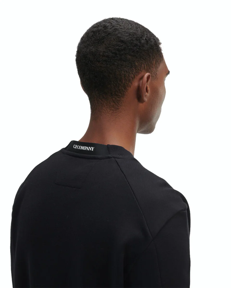 FELPA UOMO GIROCOLLO IN COTONE BLACK - 13CMSS022A-005086W 999 - immagine 5