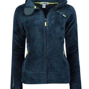 Geographical Norway Maglia In Pile Upaline Full Zip Maniche Lunghe By Blu Donna
