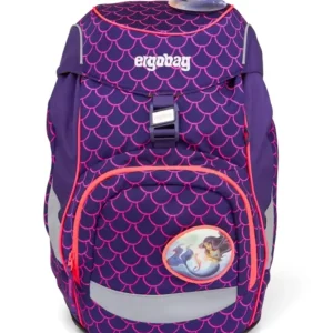 Ergobag Zaino Ergonomico Resistente Acqua Poliestere Riciclato Pearl DiveBear Viola Bambina